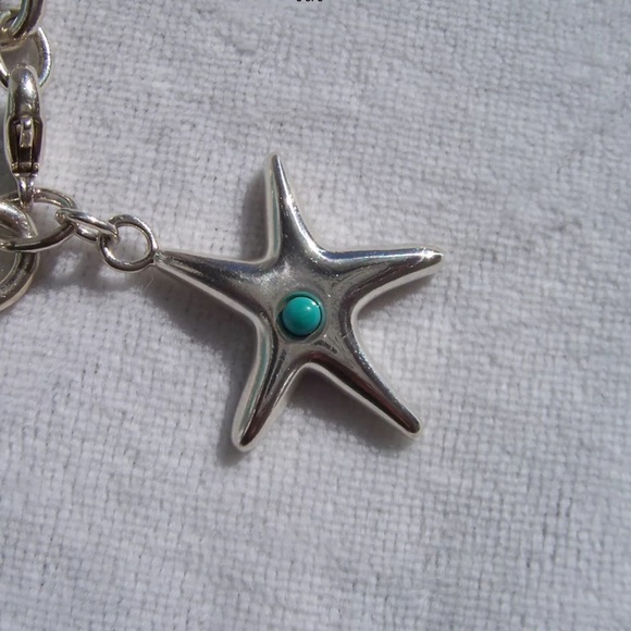 Tiffany & Co. Sterling Silver & Turquoise Starfish Bracelet - Picture 3 of 5